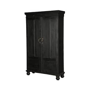 Black closet in vintage teak. Size 114*40*190